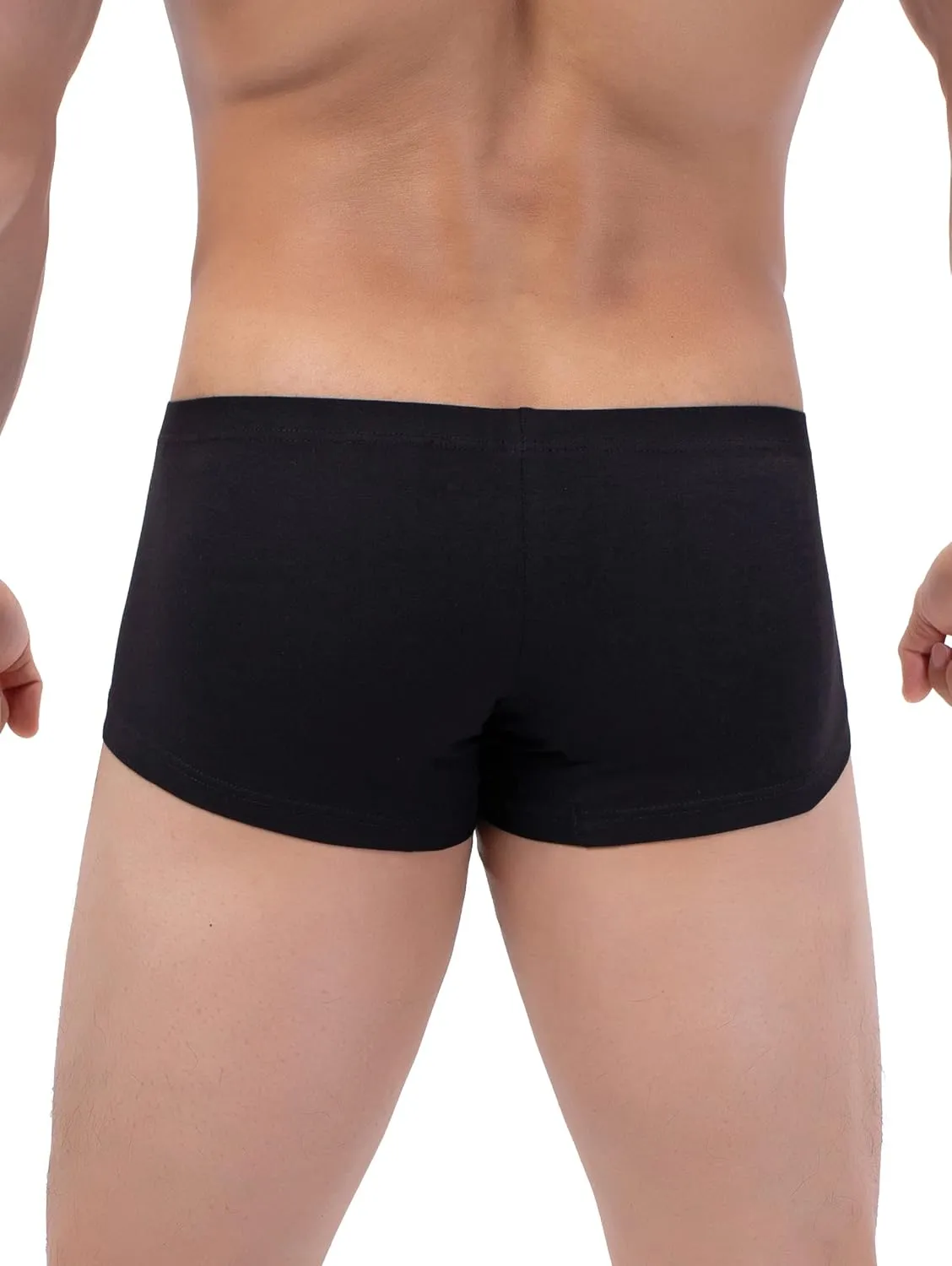 IKINGSKY Men's Cotton Bulge Boxer Briefs Sexy Pouch Shorts Stretch Low Rise Trunks Under Panties for Men
