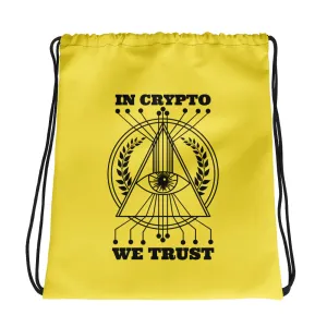 In Crypto We Trust Drawstring Bag