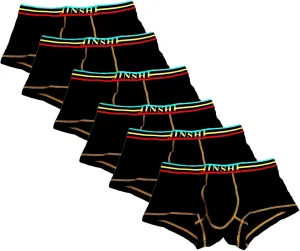 JINSHI Mens Underwear Boxer Briefs Short Leg Tagless Pouch Trunk