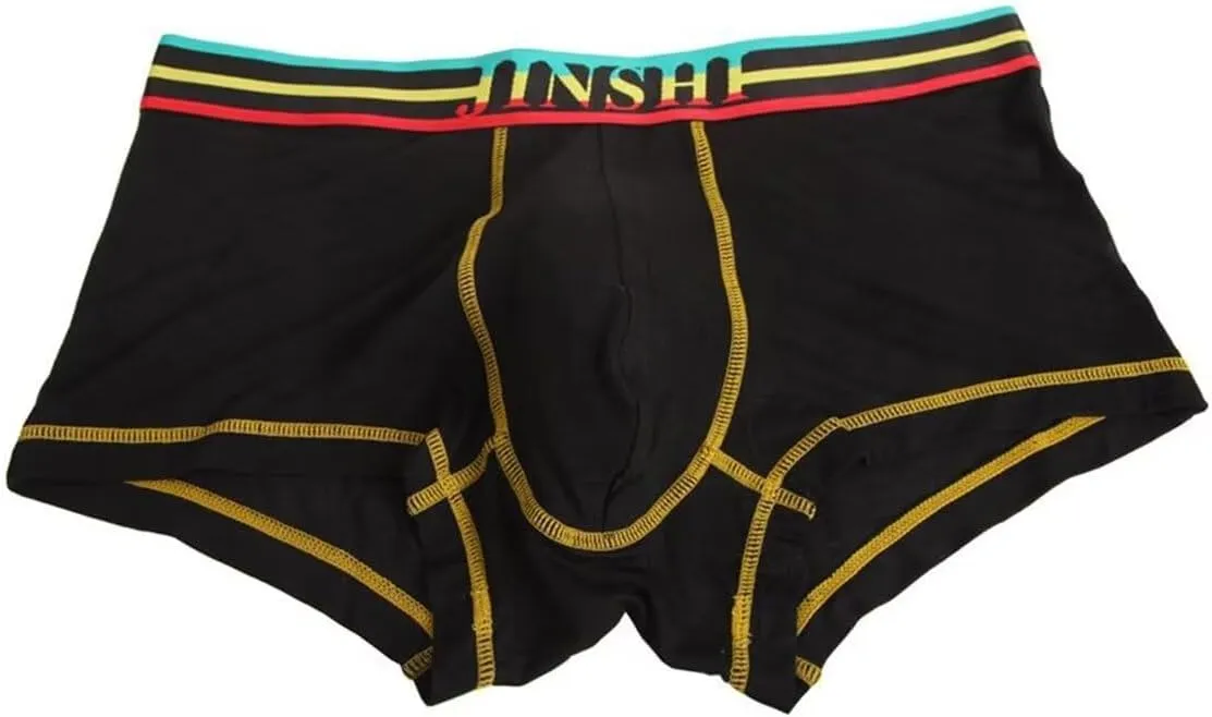 JINSHI Mens Underwear Boxer Briefs Short Leg Tagless Pouch Trunk