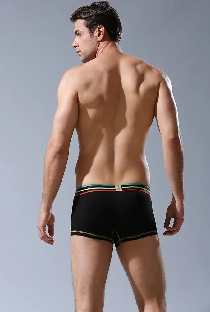 JINSHI Mens Underwear Boxer Briefs Short Leg Tagless Pouch Trunk