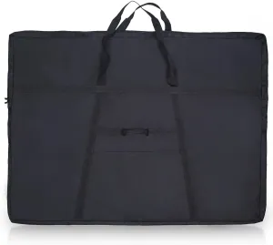 JJRING Extra Large Dacron Waterproof Light Weight Art Portfolio Tote Bag, 37'' x 49'' for 36'' x 48'' Black Carrying Storage Case For Poster, Sketching, and Drawing