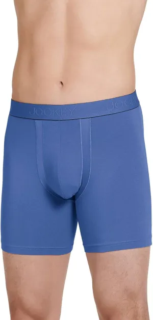 Jockey Men's Underwear Chafe Proof Pouch Cotton Stretch 6" Boxer Brief