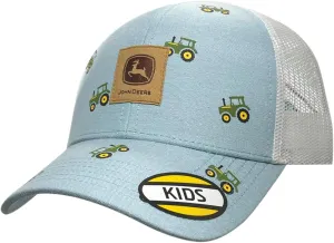 John Deere Kids Tractor Print Logo Hat-Baby Blue