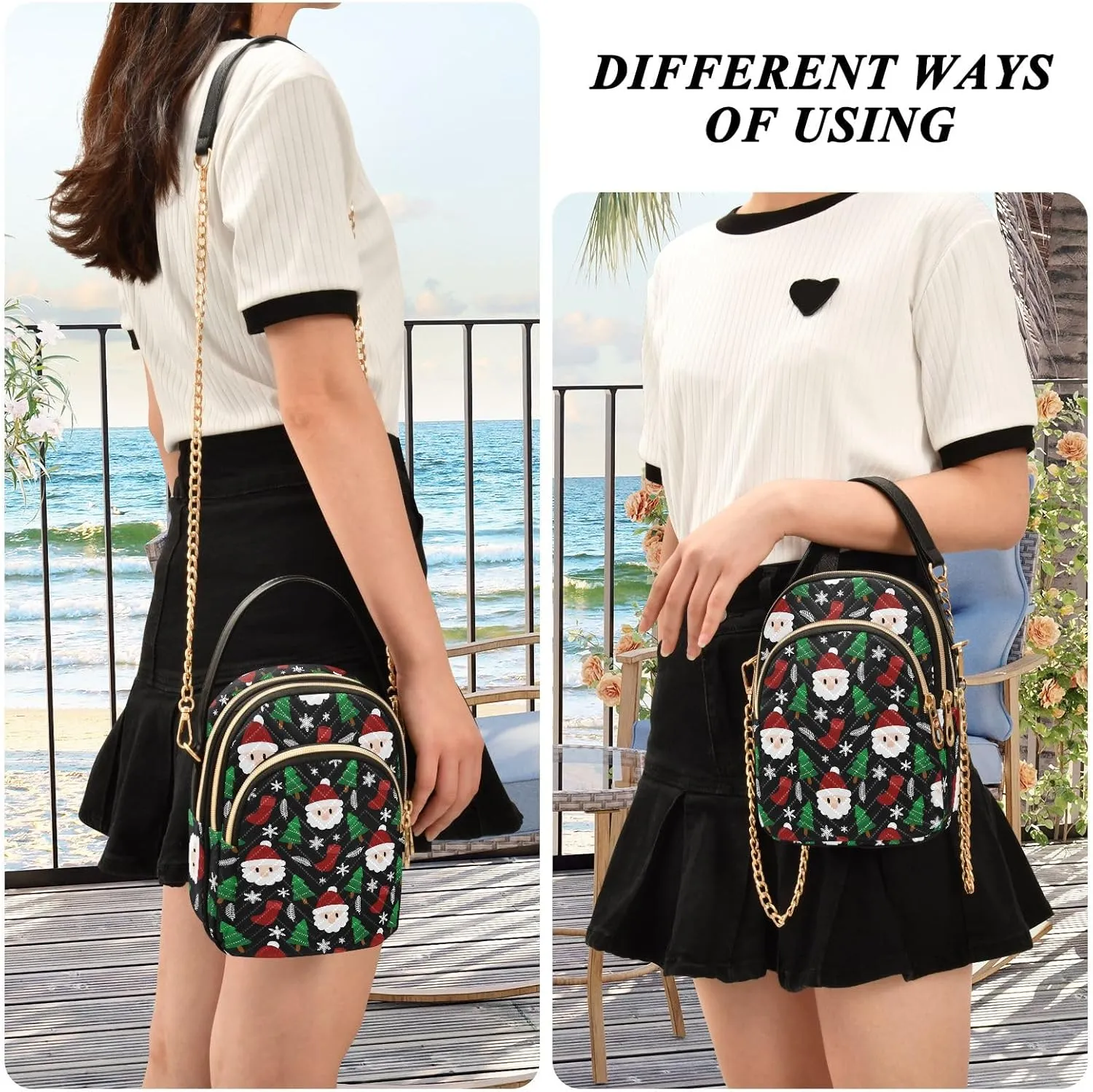 Joisal Bright Festive Neon Stars Anti Theft Crossbody Bags for Women, Summer Handbags Trendy Cellphone Crossbody Purse