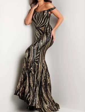 Jovani - Beaded Mermaid Dress