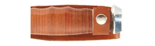 Ka-Bar 1235 Bowie-Stacked Leather Handle with Sheath - Brown Leather