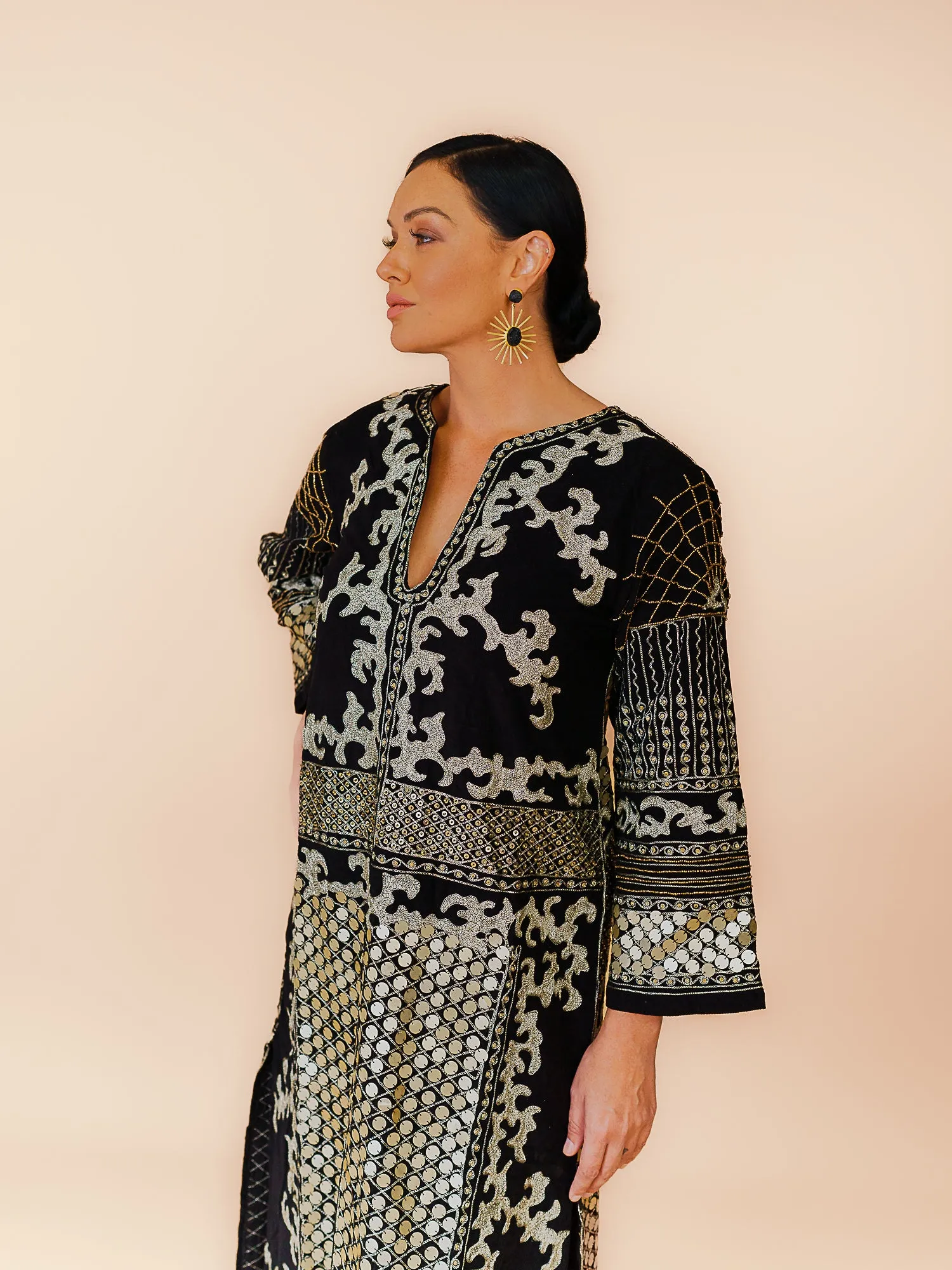 KALI EMBELLISHED DRESS BLACK