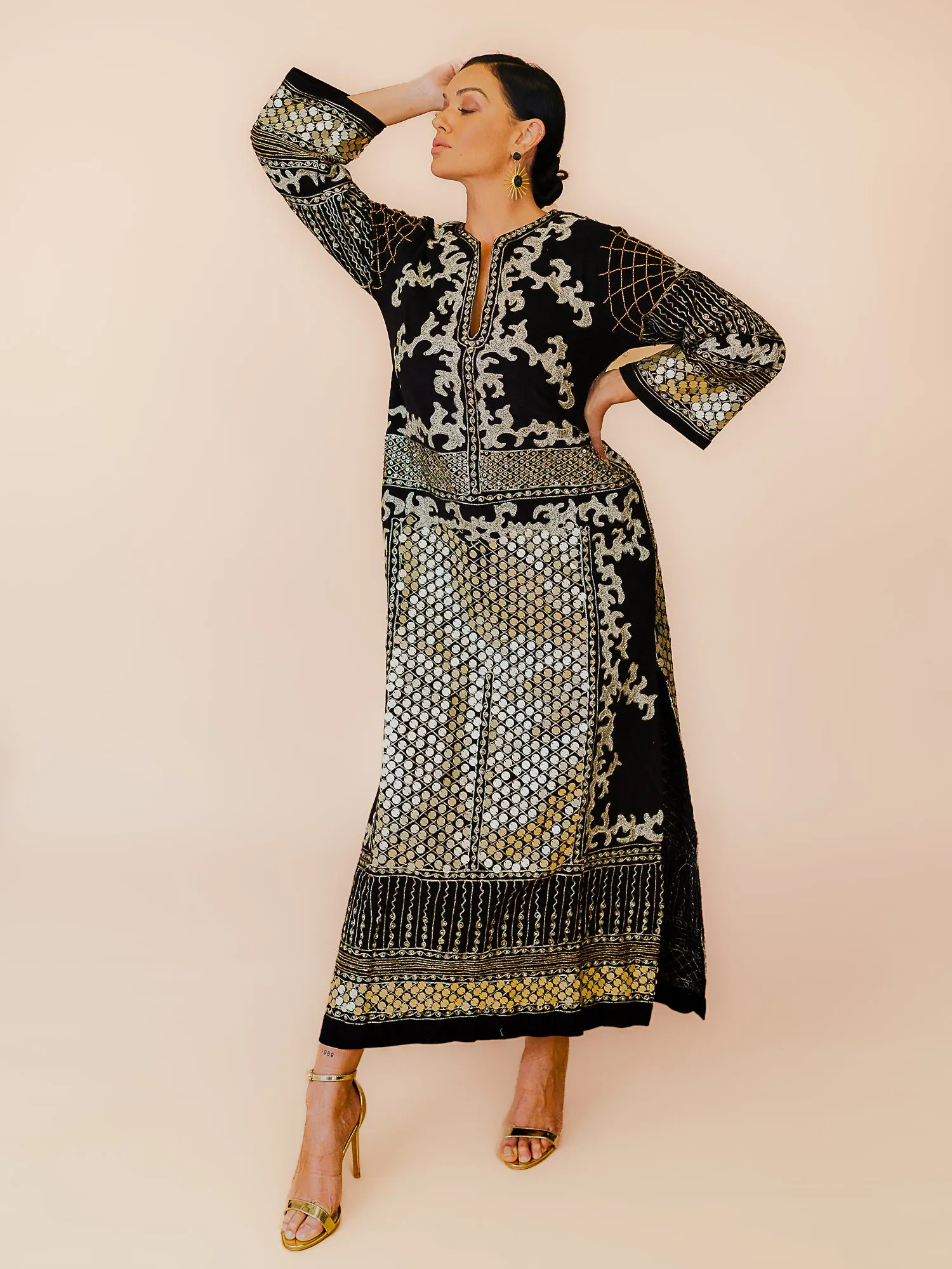 KALI EMBELLISHED DRESS BLACK