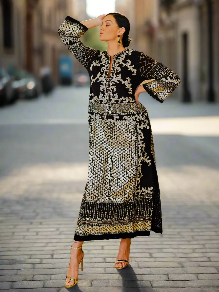 KALI EMBELLISHED DRESS BLACK