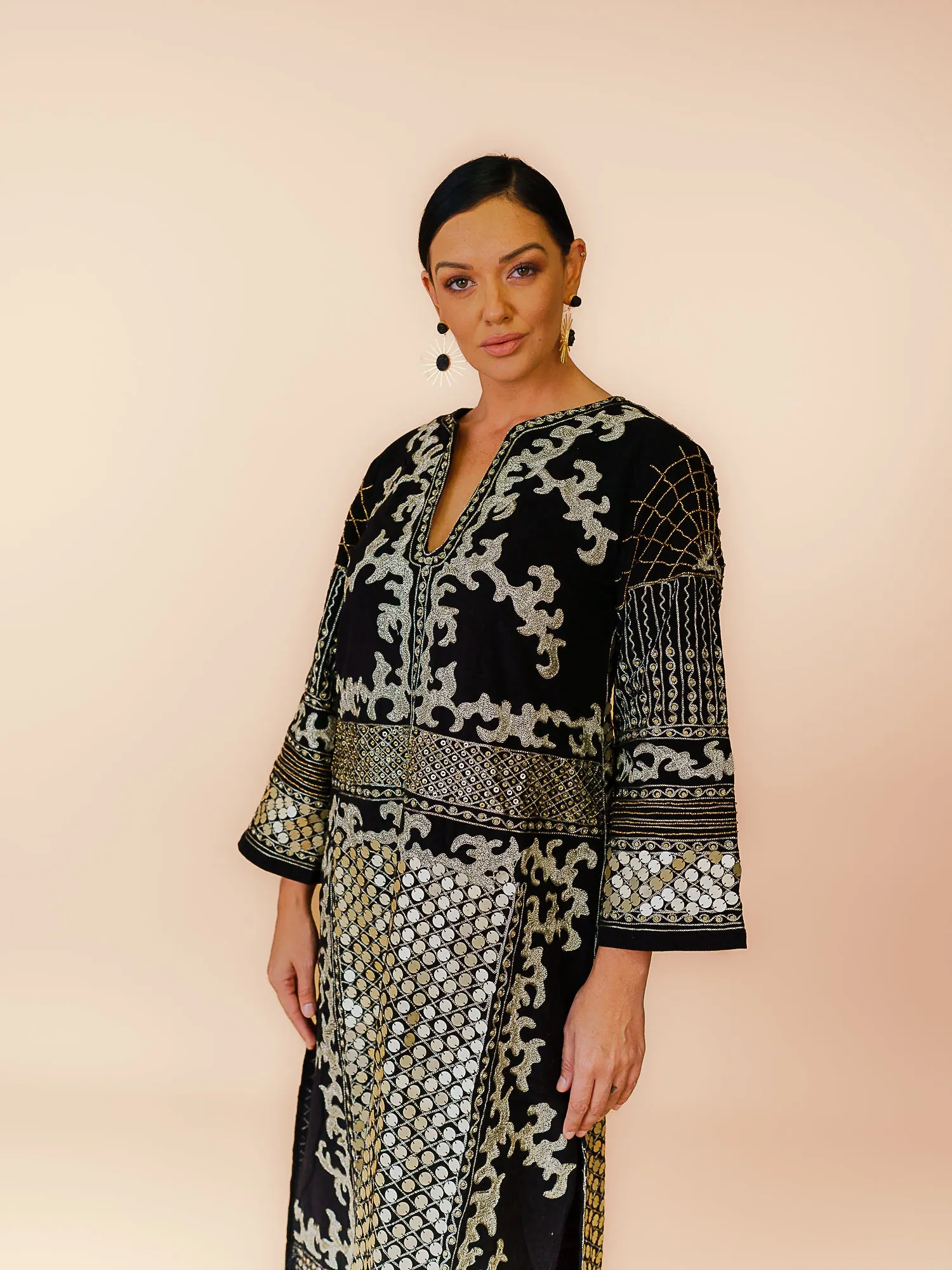 KALI EMBELLISHED DRESS BLACK
