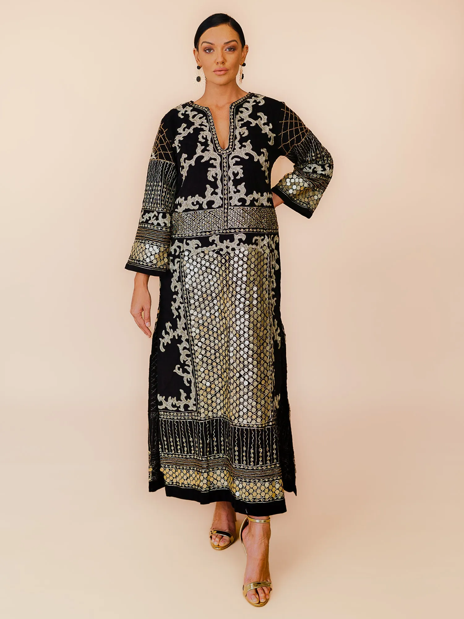 KALI EMBELLISHED DRESS BLACK