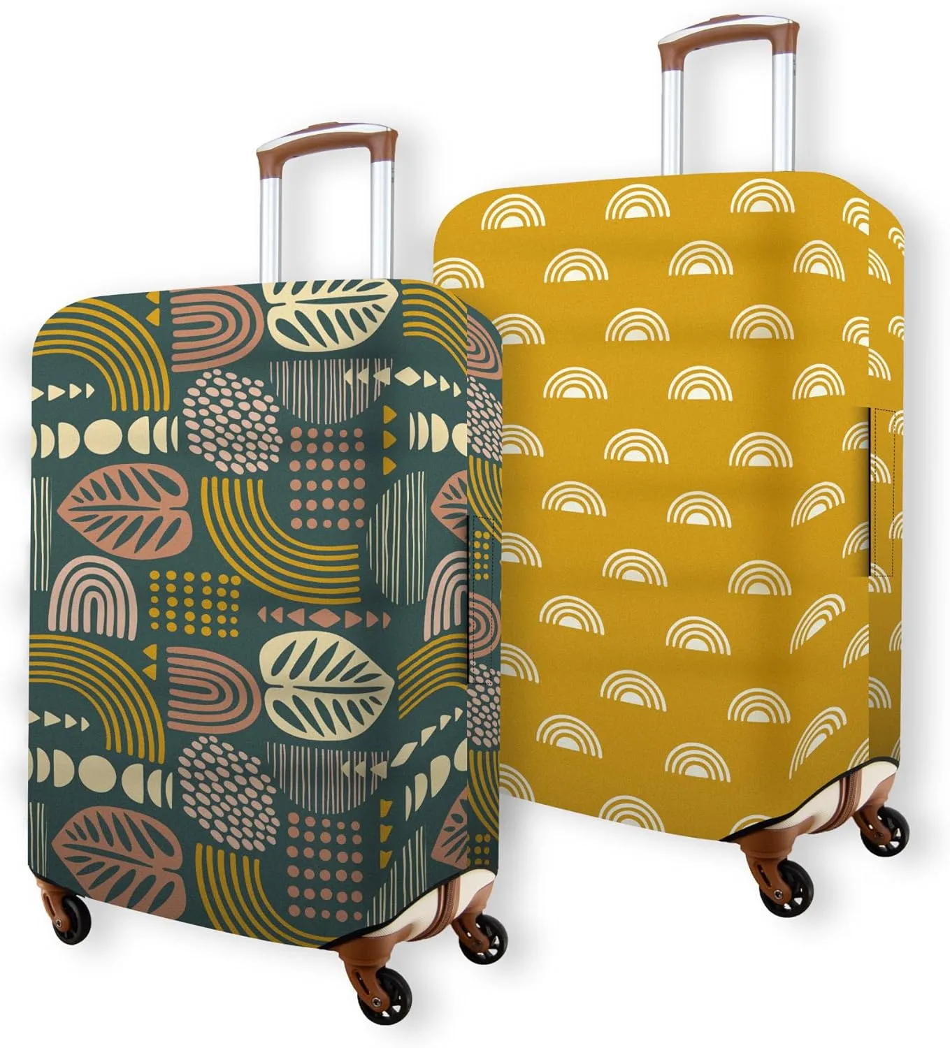 Kana & Kaili 2-in-1 Reversible Luggage Cover | Stylish Suitcase Covers | Spandex Luggage Covers for Suitcase TSA Approved | Boho Style