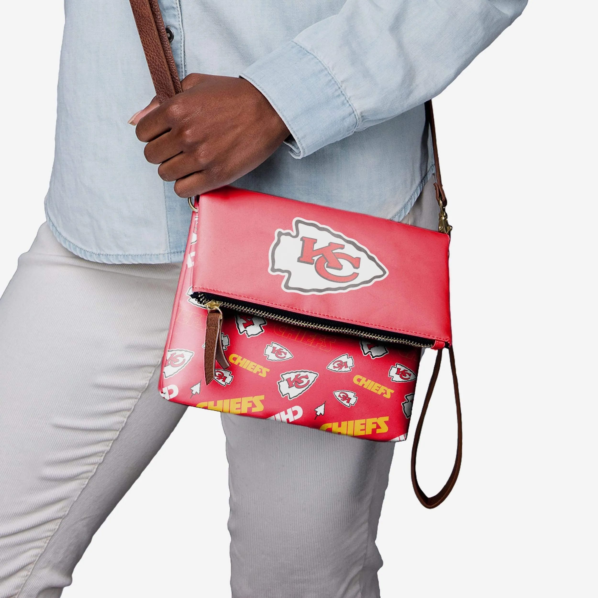 Kansas City Chiefs Printed Collection Foldover Tote Bag