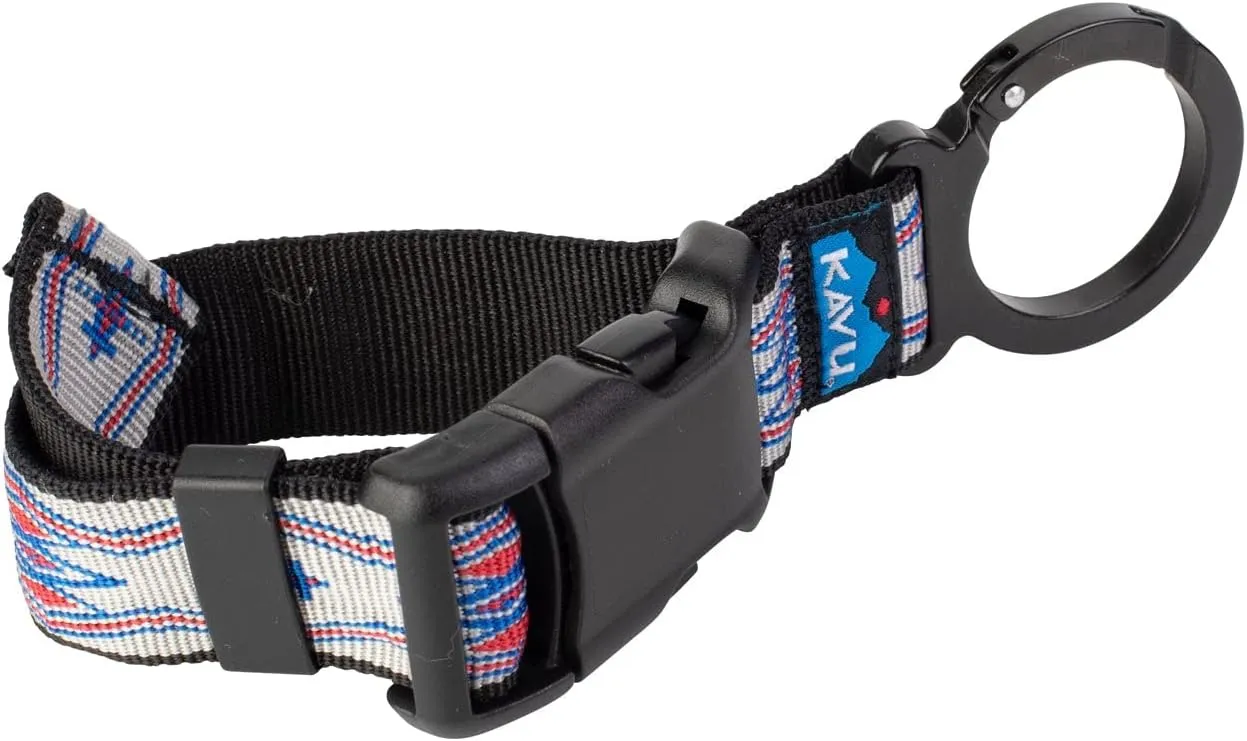KAVU Skeena Extension Strap With Buckle and Carabiner - Elastic Backpack Luggage -Americana
