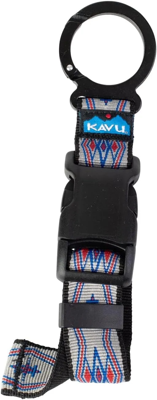KAVU Skeena Extension Strap With Buckle and Carabiner - Elastic Backpack Luggage -Americana