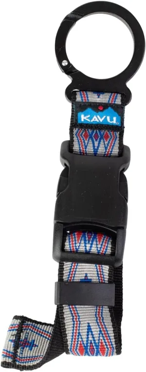 KAVU Skeena Extension Strap With Buckle and Carabiner - Elastic Backpack Luggage -Americana