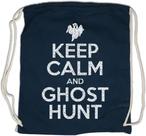 Keep Calm And Ghost Hunt Drawstring Bag Gym Sack