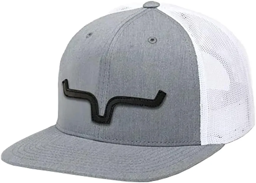 Kimes Ranch ATG Cap Leather Thick Die-Cut Horns Embroidered Patch Adjustable Snapback One-Size Hat