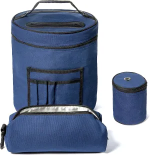 Knitting Bag - Yarn Tote - Crochet Storage & Knitting Accessories Organizer - Tangle Free 3-in-1 Crocheting Bags Lots of Space & Pockets. Portable Project Holder for Exceptional Organization