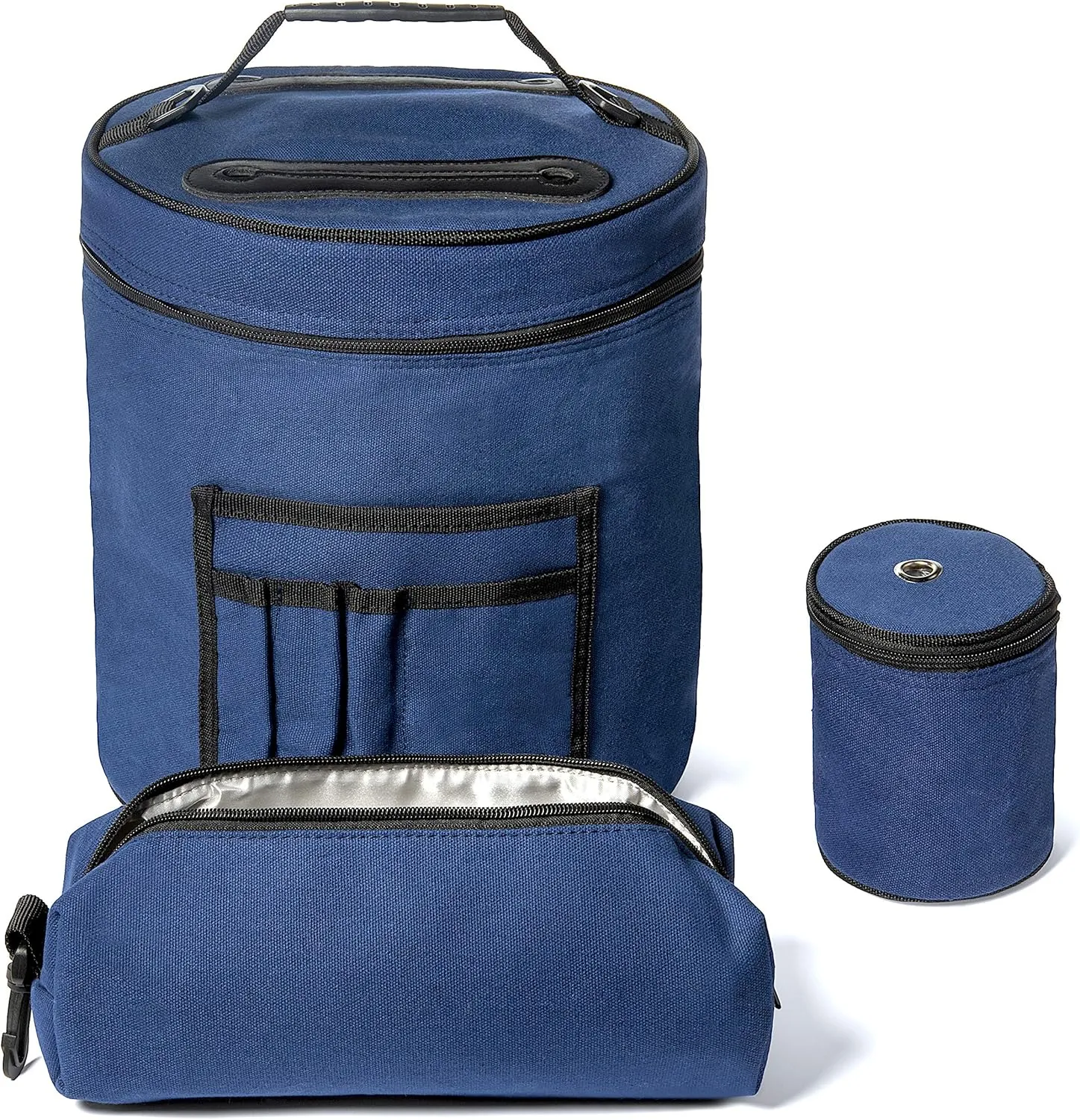 Knitting Bag - Yarn Tote - Crochet Storage & Knitting Accessories Organizer - Tangle Free 3-in-1 Crocheting Bags Lots of Space & Pockets. Portable Project Holder for Exceptional Organization