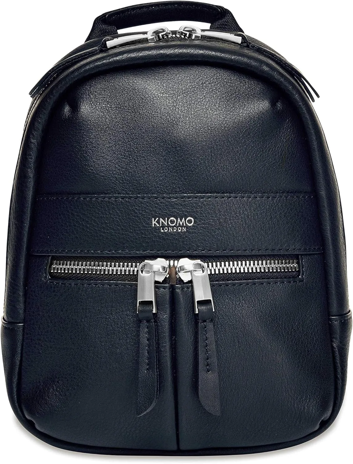 KNOMO Mini Leather Crossbody bag, Small Zipper Purse Backpack, Side bag for women