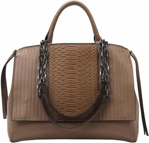 Ladies' handbag, PU leather bag, large capacity handbag, fashionable commuting bag with crocodile pattern