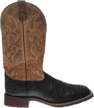 Laredo Mens Montana Embroidered Square Toe Pull On Casual Boots Mid Calf - Brown