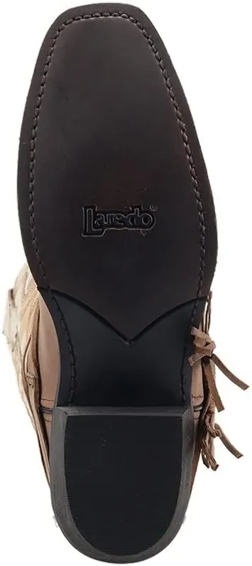 Laredo Womens Myra Embroidered Square Toe Dress Boots Mid Calf Low Heel 1-2" - Brown