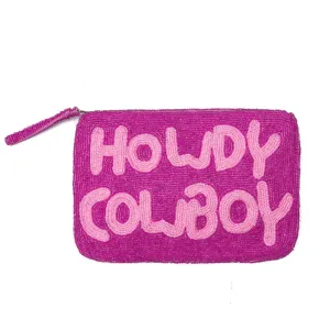 Large Beaded Clutch - Howdy Cowboy