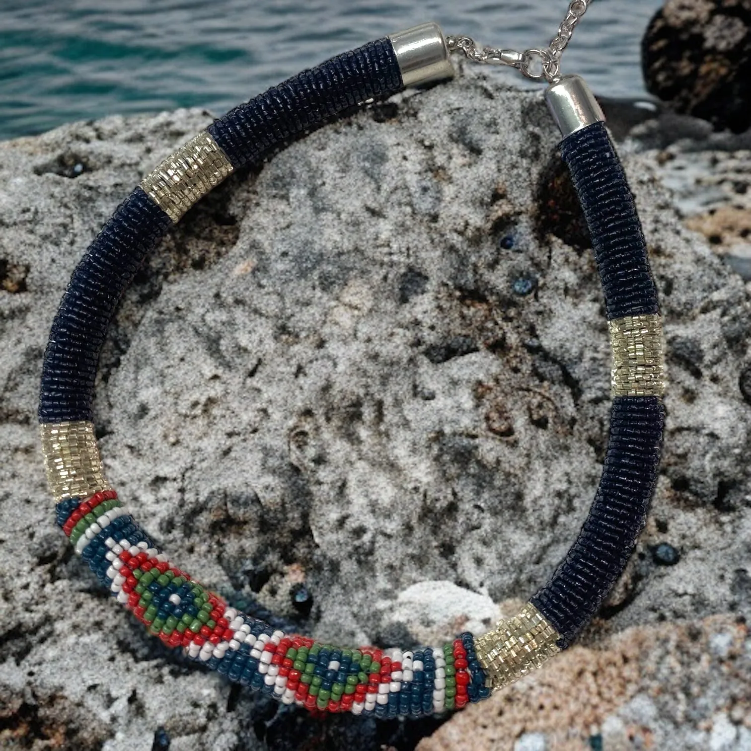 Late in the Evening Beaded Statement Necklace