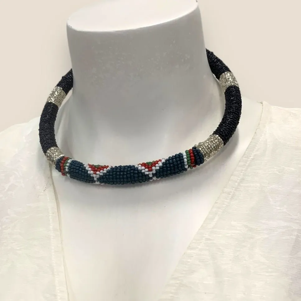 Late in the Evening Beaded Statement Necklace