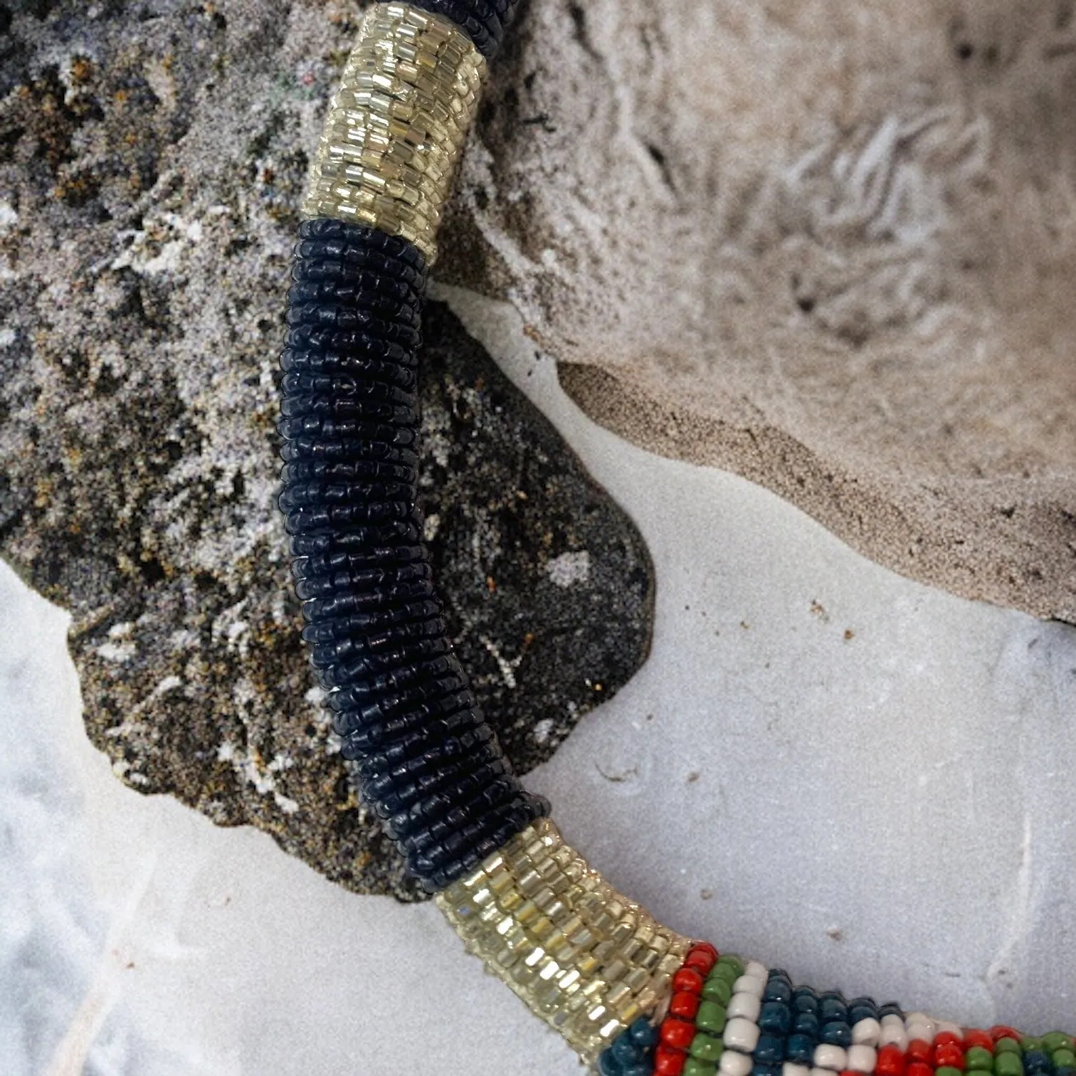 Late in the Evening Beaded Statement Necklace