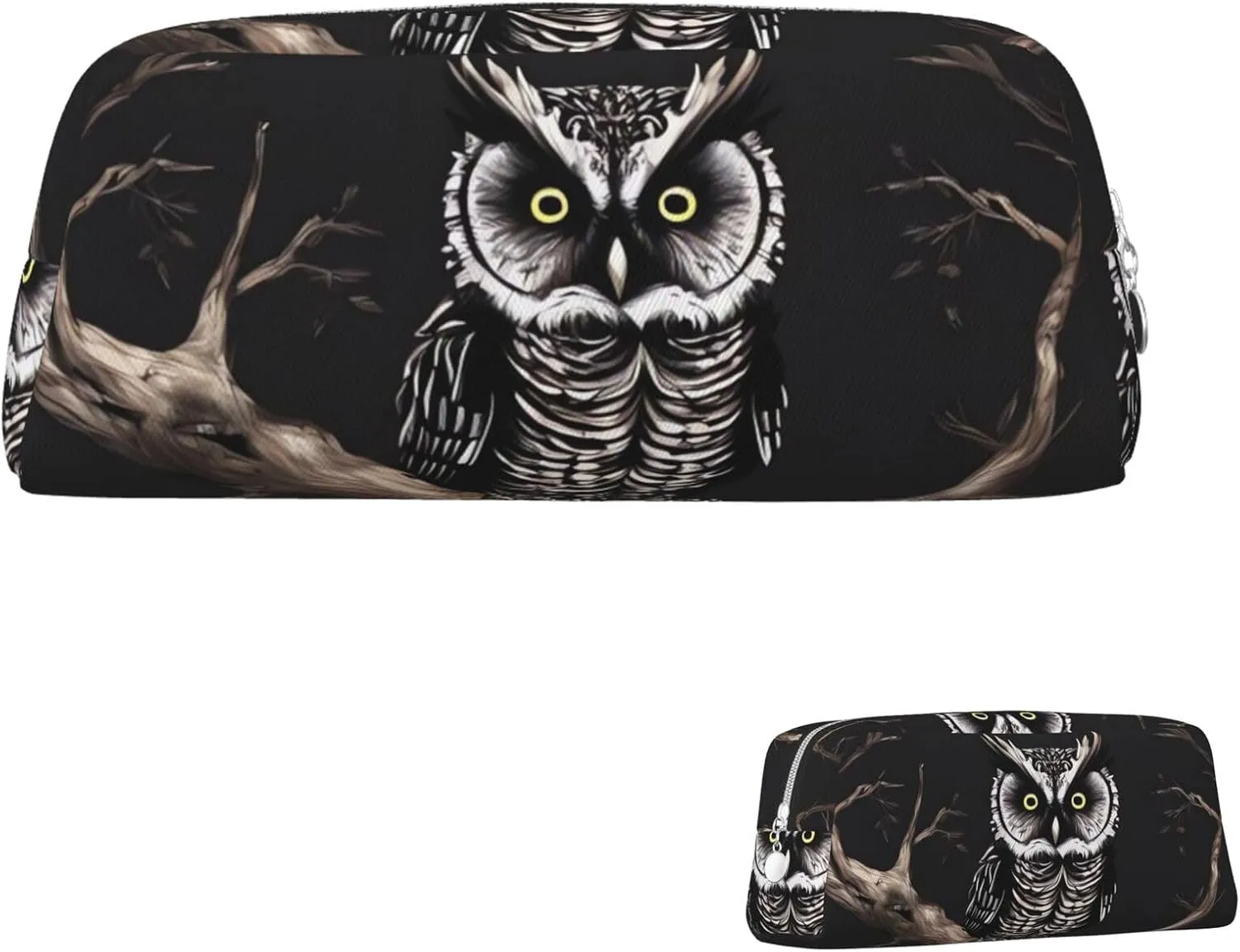 Late Night Owl Makeup Bag Travel Cosmetic Bag for Women Men Pencil Case Zipper Toiletry Bag Purse