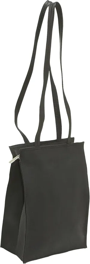 Le Donne Leather Small Simple Dual Strap Tote Bag - Premium Full-Grain Colombian Vaquetta Leather Bag, 8" x 4.5" x 11"