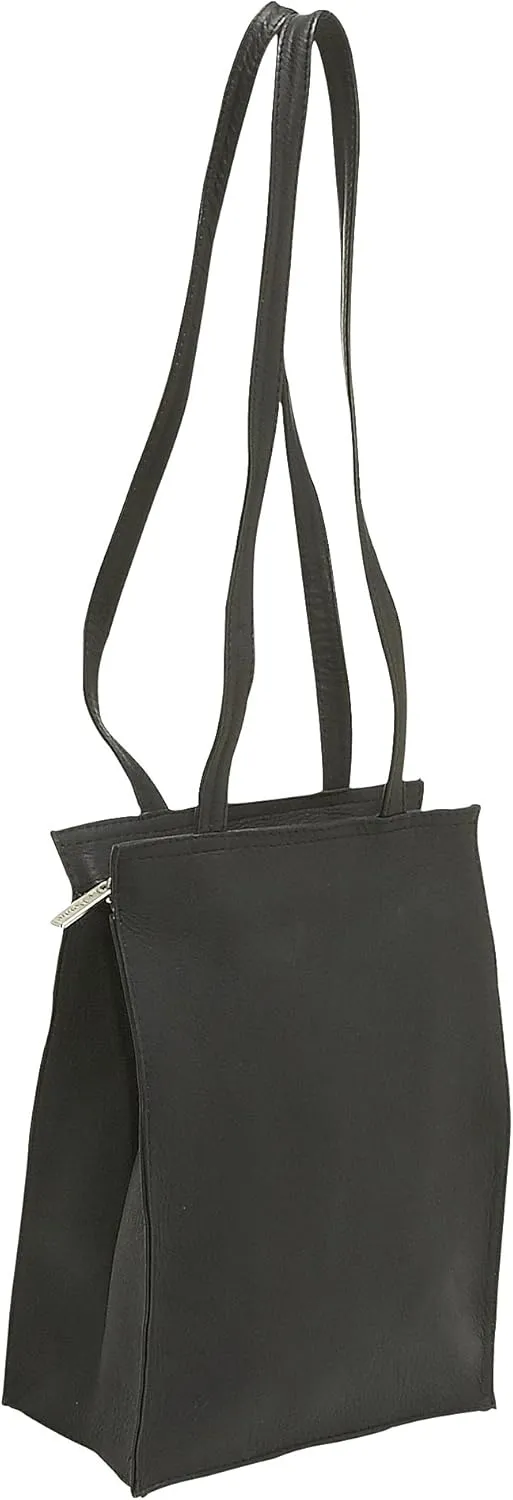 Le Donne Leather Small Simple Dual Strap Tote Bag - Premium Full-Grain Colombian Vaquetta Leather Bag, 8" x 4.5" x 11"