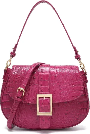 Leather Bags for Women Luxury Handbag Flap Purse Crocodile Pattern Crossbody Ladies Gradient Color Shoulder Bag