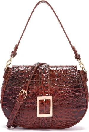 Leather Bags for Women Luxury Handbag Flap Purse Crocodile Pattern Crossbody Ladies Gradient Color Shoulder Bag