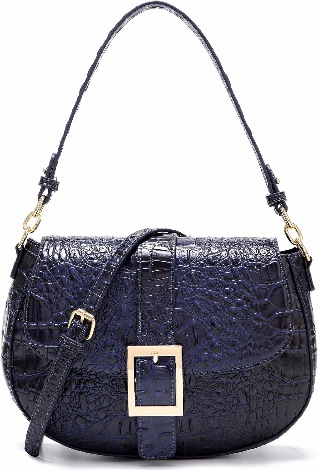 Leather Bags for Women Luxury Handbag Flap Purse Crocodile Pattern Crossbody Ladies Gradient Color Shoulder Bag