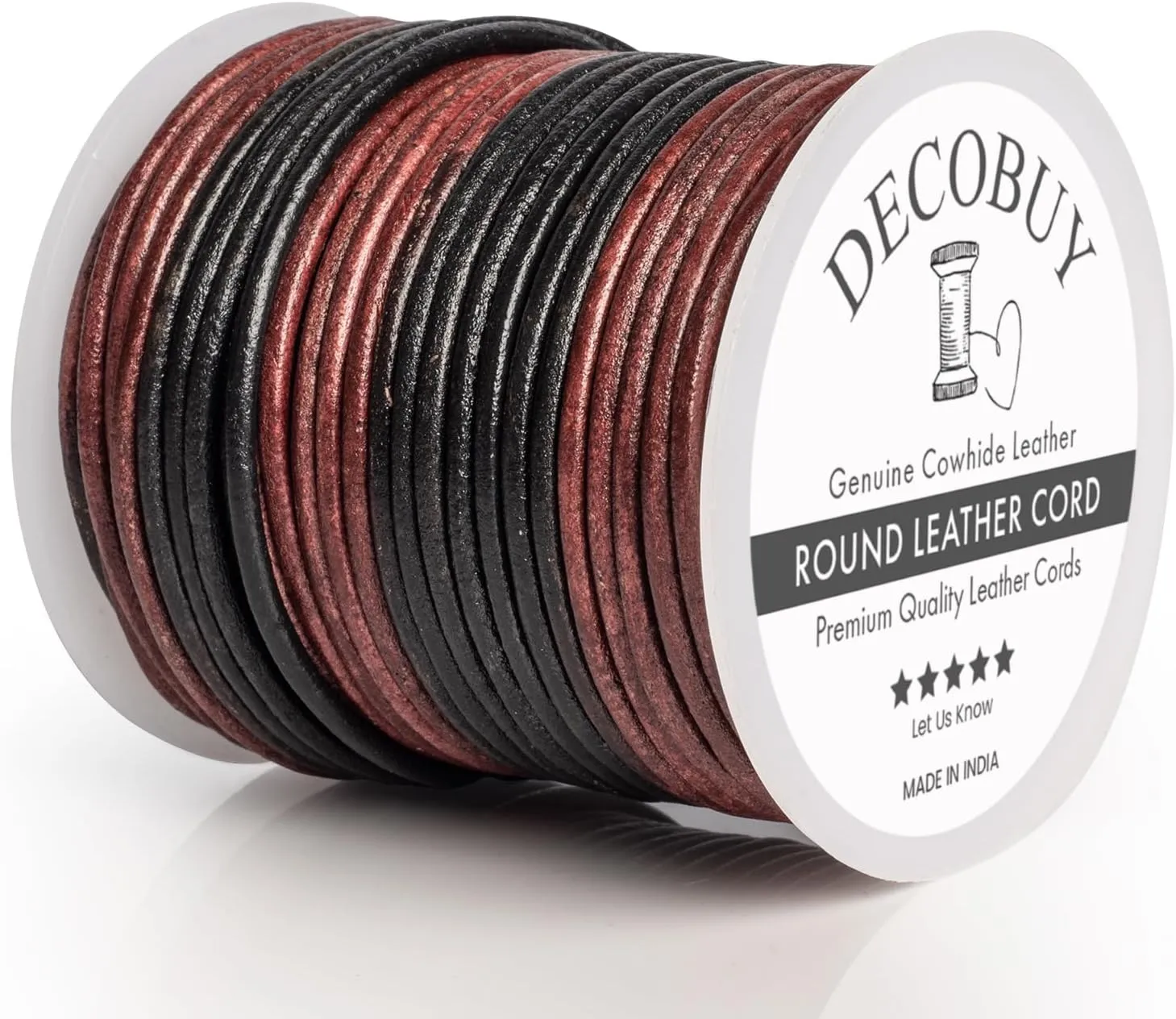 Leather Cord for Jewelry Making, Round Cording 1.5 mm Rope, 27 Yards Used for Crafts, Necklace String, Braiding - Gypsy Sippa