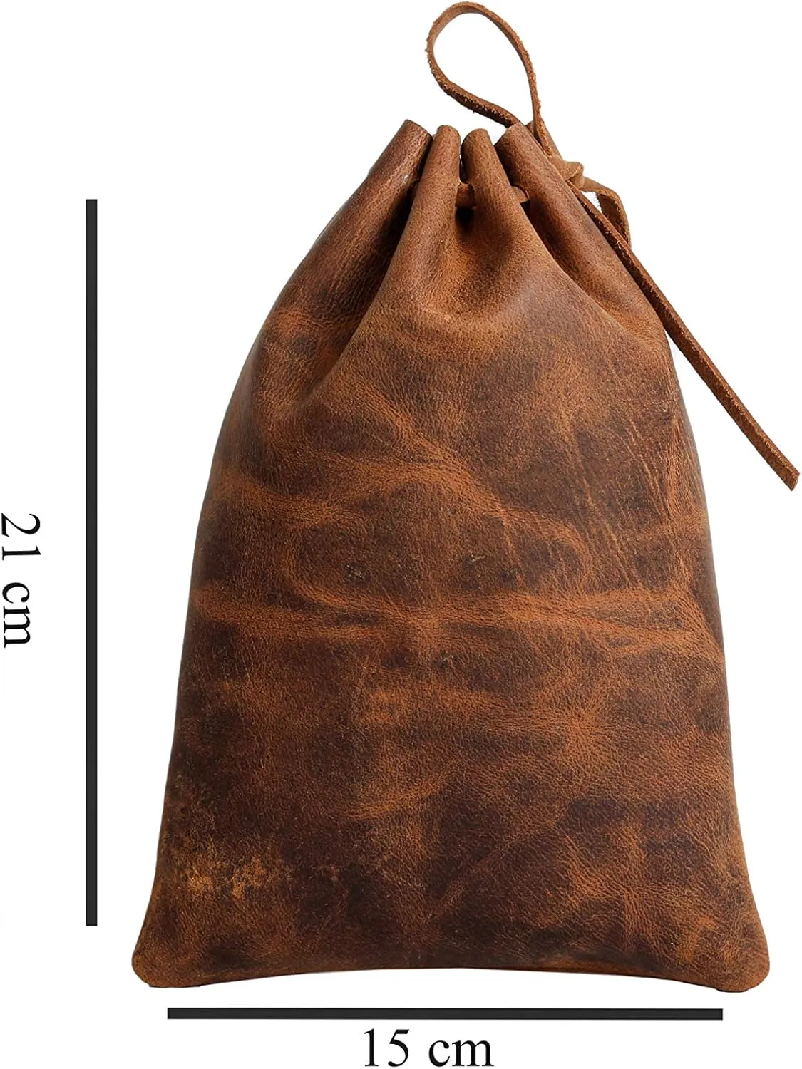 Leather Drawstring Pouch multipurpose Medieval coin waist bag