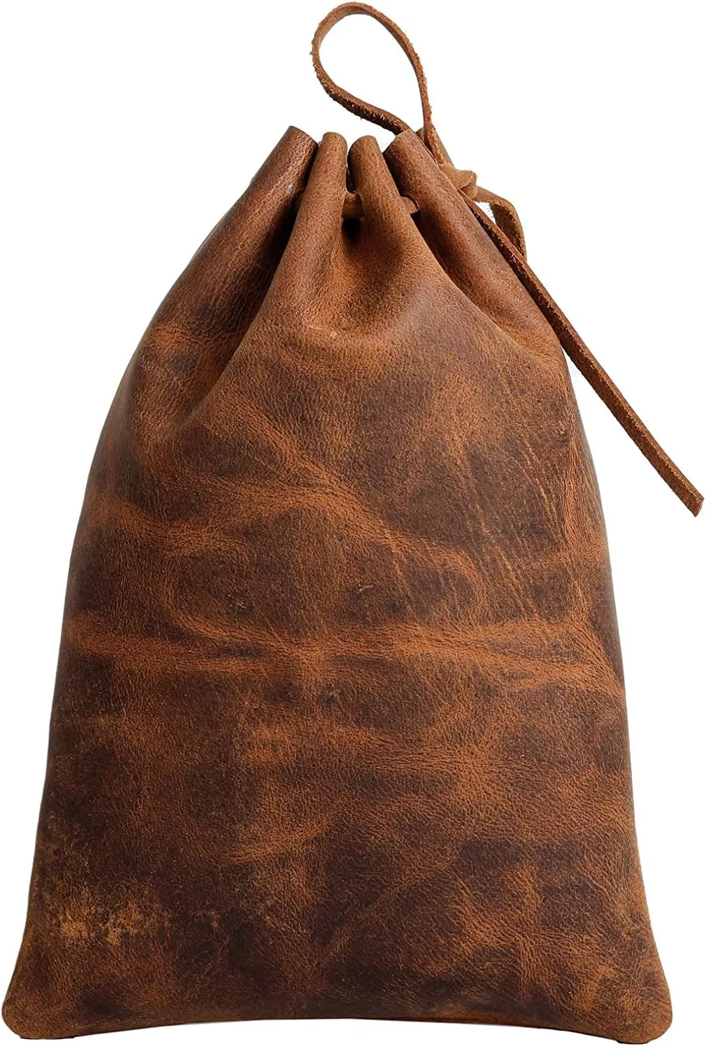 Leather Drawstring Pouch multipurpose Medieval coin waist bag