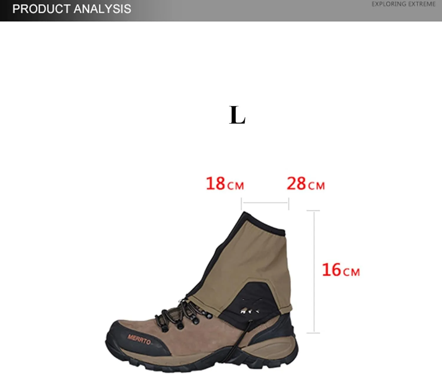 Leg Gaiters,Breathable Snake Gaiters Boots,Nylon Fabric Adjustable Lightweight Shoes Gaiters,Perfect for Snow Trail Running Hiking Walking Mountain Climbing
