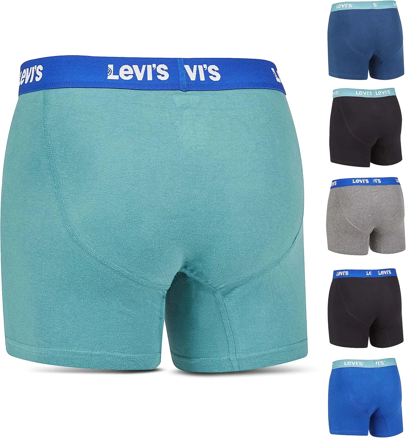 Levi's Mens Boxer Briefs Breathable Cotton Underwear for Men Pack of 6