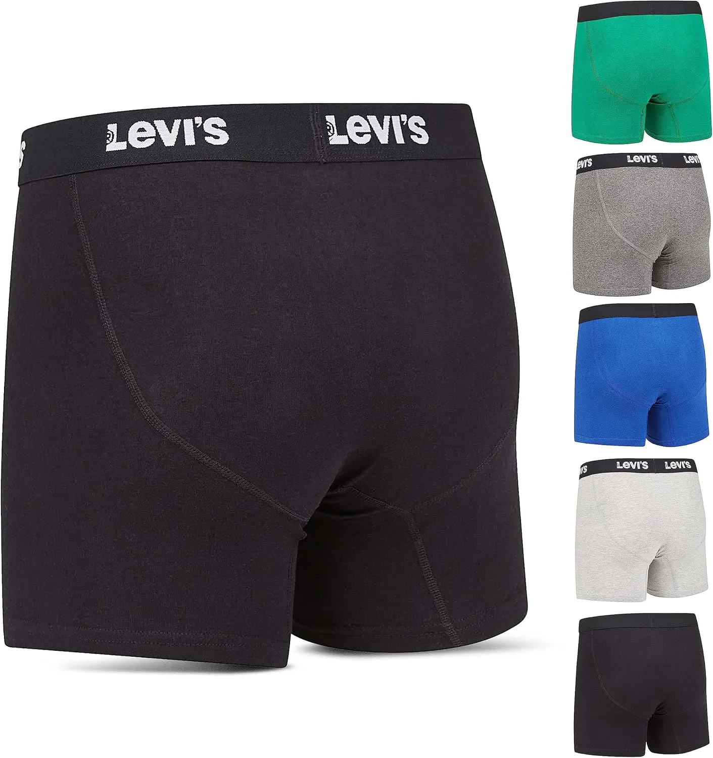 Levi's Mens Boxer Briefs Breathable Cotton Underwear for Men Pack of 6