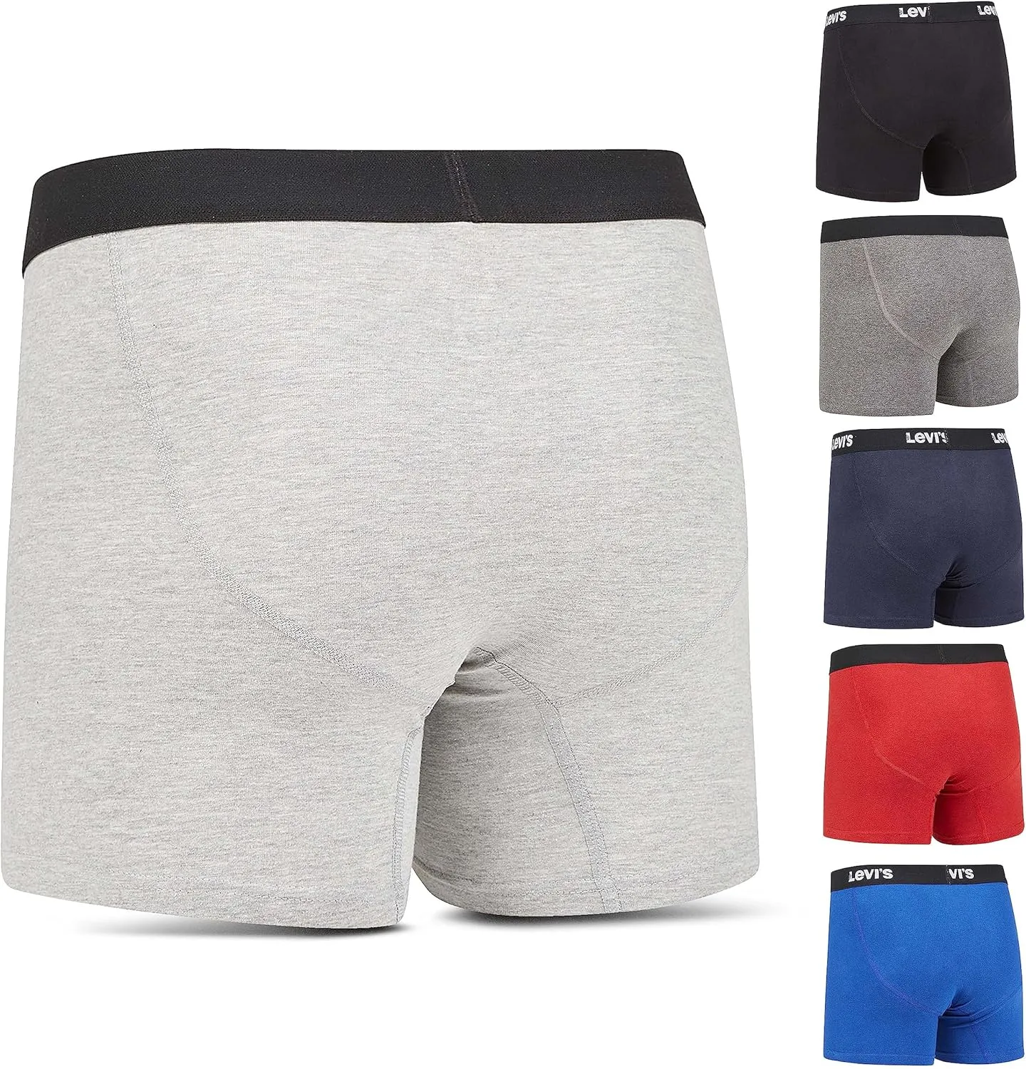 Levi's Mens Boxer Briefs Breathable Cotton Underwear for Men Pack of 6