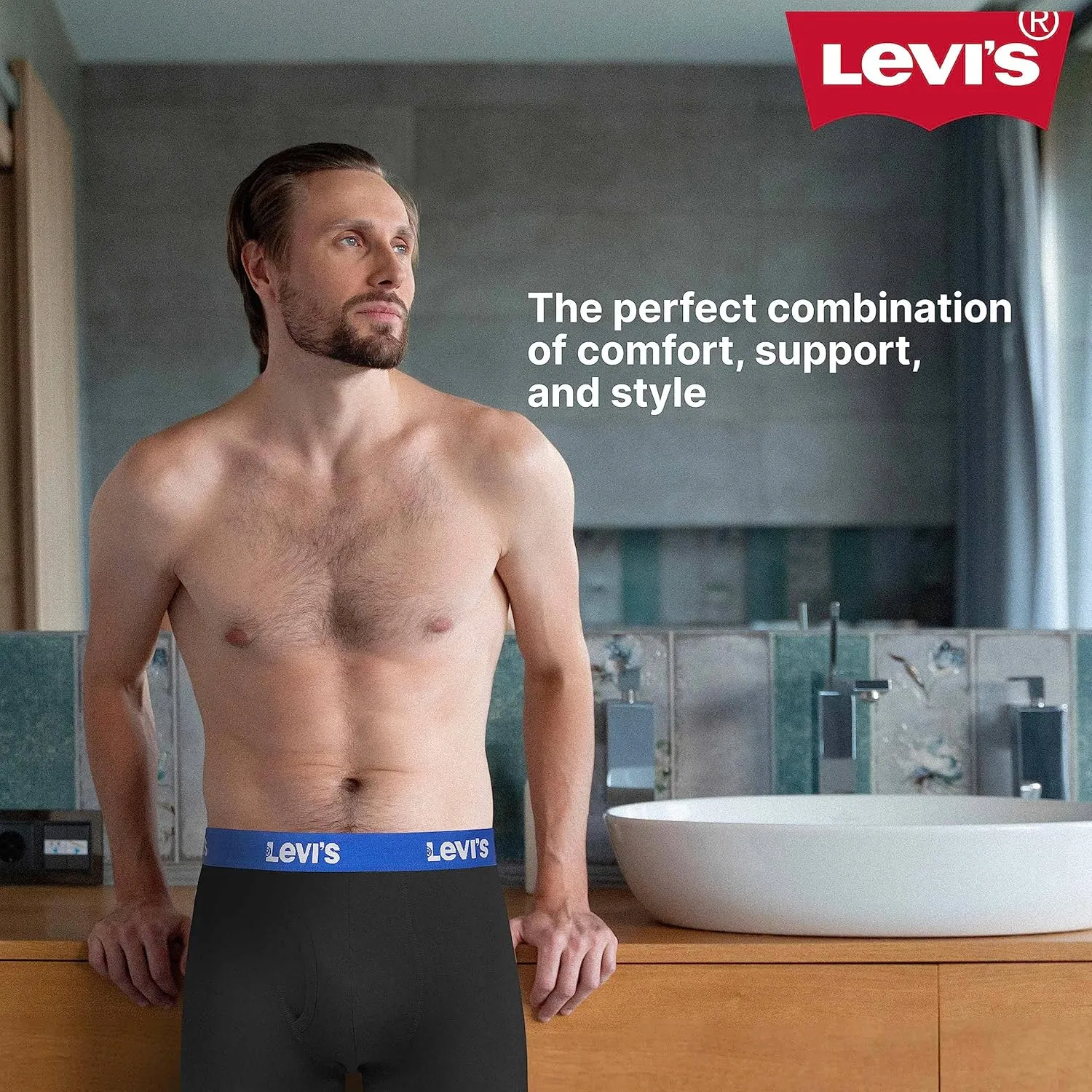 Levi's Mens Boxer Briefs Breathable Cotton Underwear for Men Pack of 6