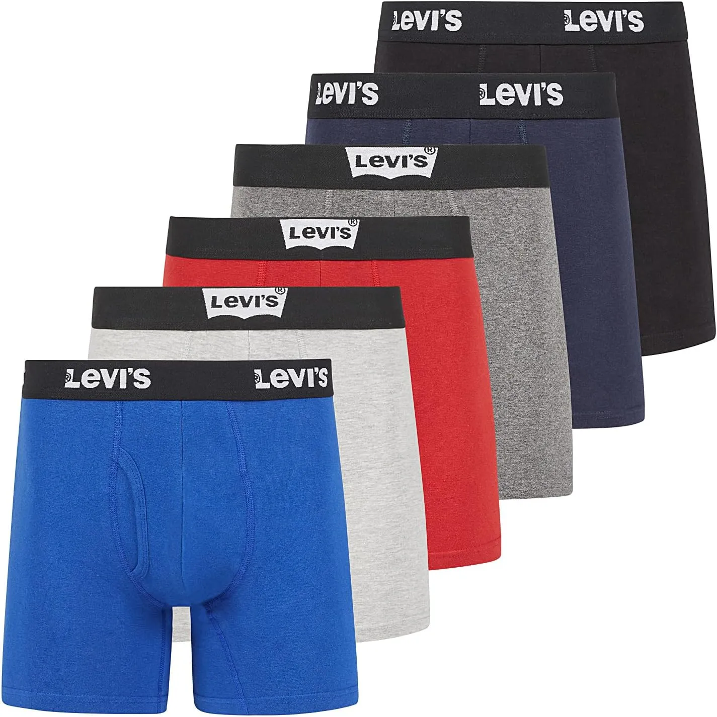 Levi's Mens Boxer Briefs Breathable Cotton Underwear for Men Pack of 6