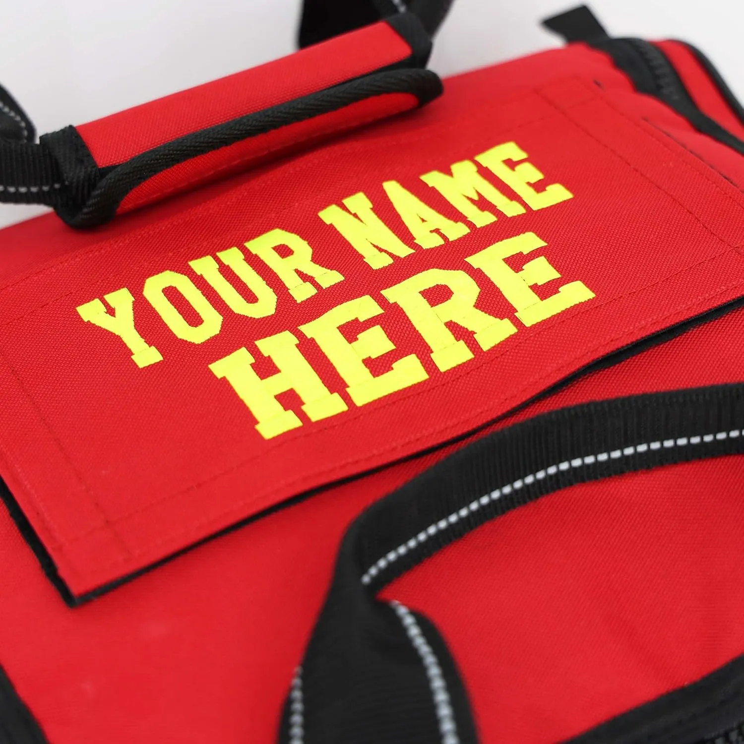Lightning X Customizable Large EMT Medic First Responder EMS Trauma Jump Bag w/Embroidered Name - RED