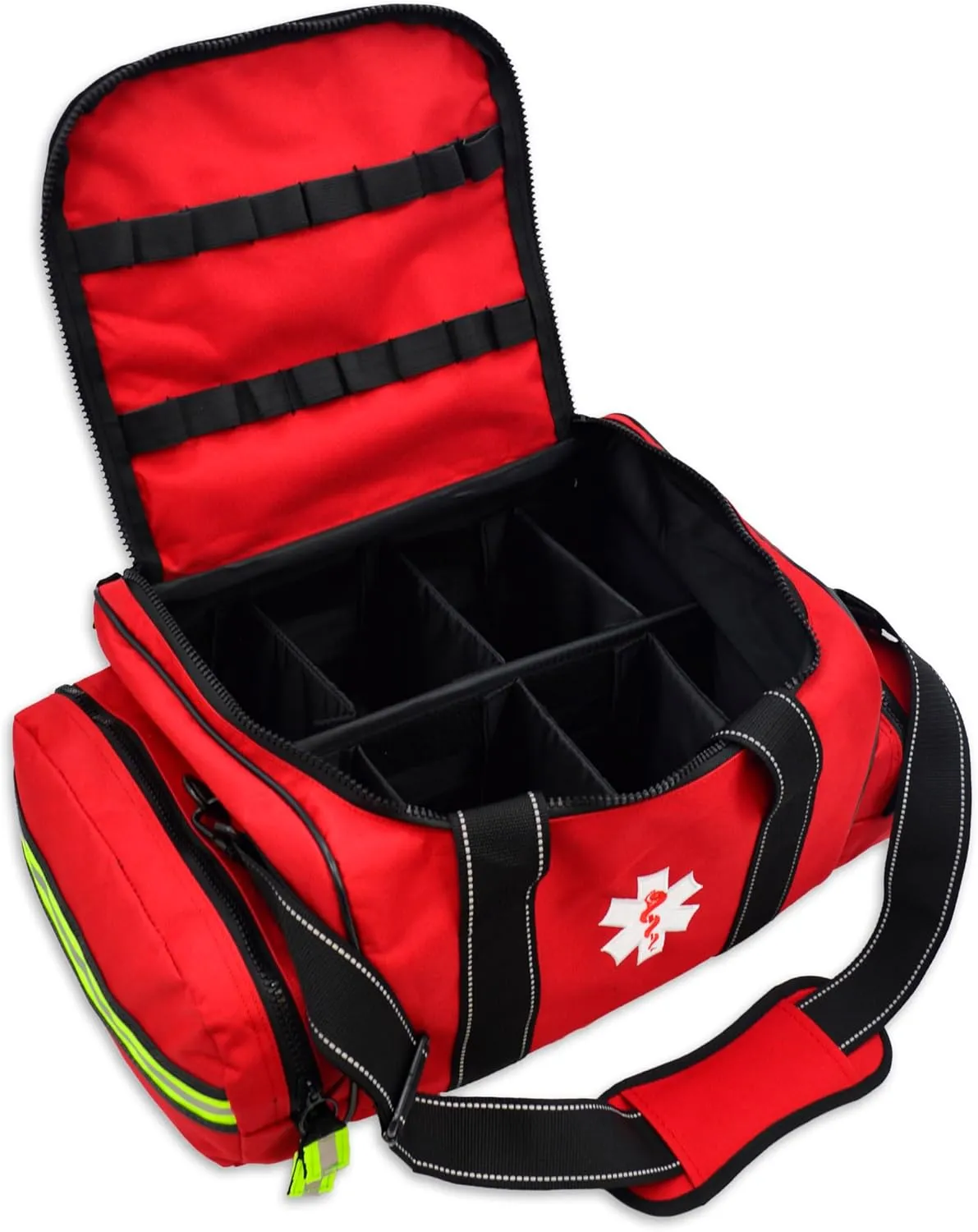 Lightning X Customizable Large EMT Medic First Responder EMS Trauma Jump Bag w/Embroidered Name - RED
